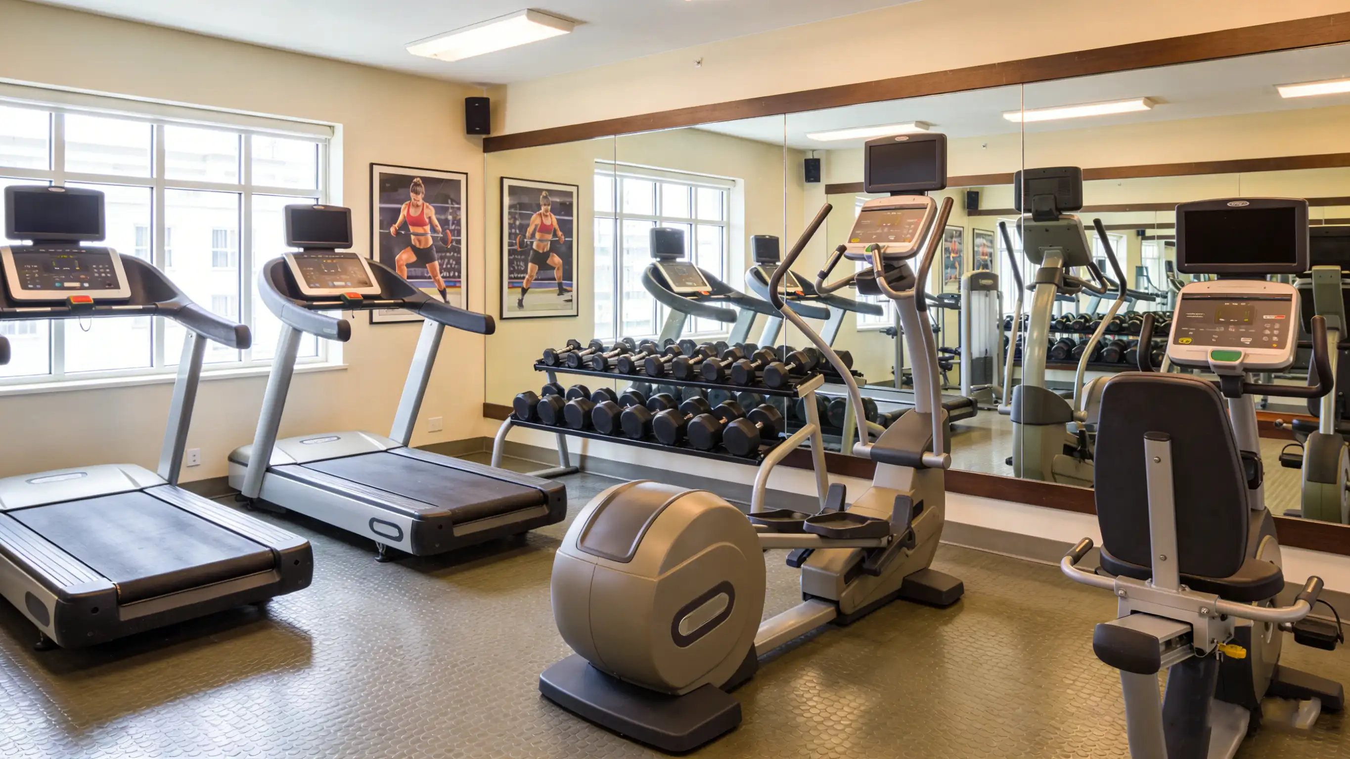 Kepiye Nglengkapi Gyms Perusahaan, Gim Ngarep, lan Studio Kebugaran Ing 100 Meter Persegi?