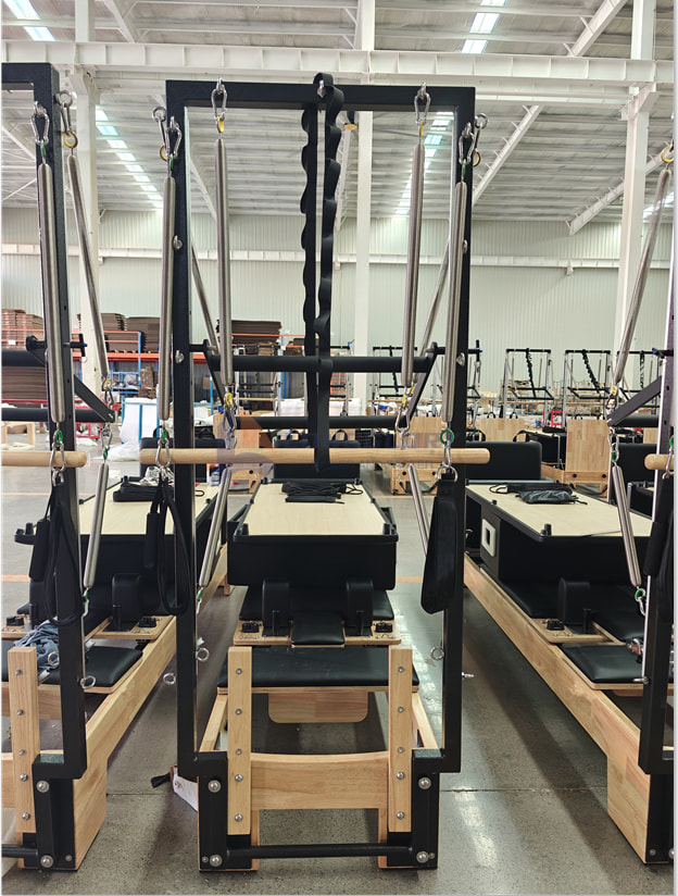Oak Wood Pilates Machine with Tower